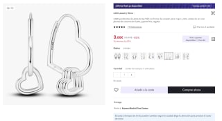 Pendientes de plata de ley 925 laza por tan sólo 3€