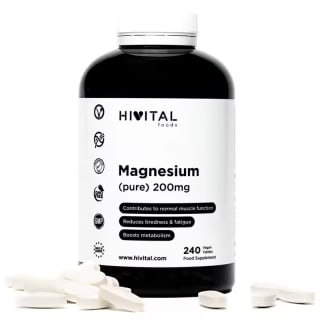 Magnesio puro 200 mg 240 comprimidos Hivital Por 13,50€