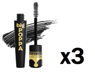 3 Unidades de wet n wild, Big Poppa Mascara, Volumen Intenso, Máscara para Alargar las Pestañas, Fórmula Enriquecida con Aceite de Ricino y sin Escamas por 8.16€