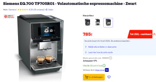 Siemens EQ.700 Classic Morning haze espressomachine voor €635 na cashback bij Bol.com