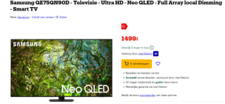 Samsung QE75QN90D - Televisie - Ultra HD - Neo QLED voor €1.499 bij Bol.