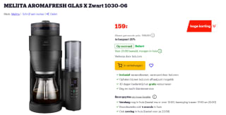 Melitta AromaFresh X 1030-06 Druppelkoffiezetapparaat voor €159 bij Bol.com