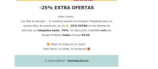 25% descuento en ofertas