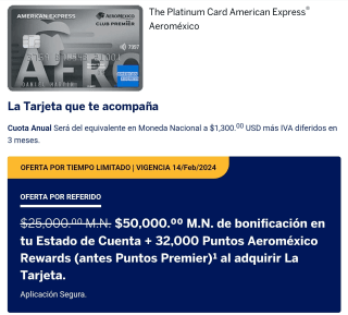 $50,000 de bonificación con American Express