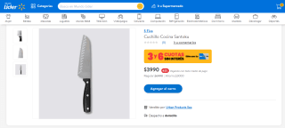 Cuchillo Cocina Santoku por $3.990