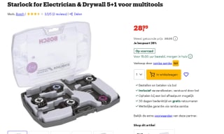 Bosch 6-delige Starlock Invalzaagbladenset voor €28,99 bij Bol