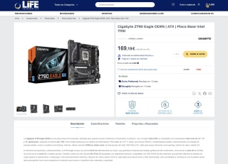 Gigabyte Z790 Eagle DDR5 ATX Placa Base Intel 1700 a solo 169,19€