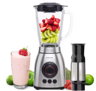 Mellerware Batidora de Vaso con Filtro Mixy Plus! 2000W + Jarra de Vidrio 1.8L Cuchillas 6 Hojas por 56,99€