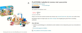 Playmobil Isabella en leeuwin speelset (71354) voor €21,52 bij Amazon