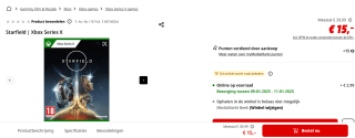 Xbox Series Starfield voor €15 bij de Mediamarkt