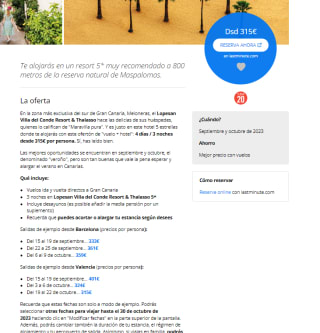 5 dias en Gran Canaria hotel + vuelos desde 315€