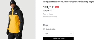 Chaqueta de Hombre The North Face Freedom Insulated por 124.99€