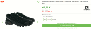 SALOMON Trailrunningschoenen voor vrouwen voor €69,99 bij Outlet46