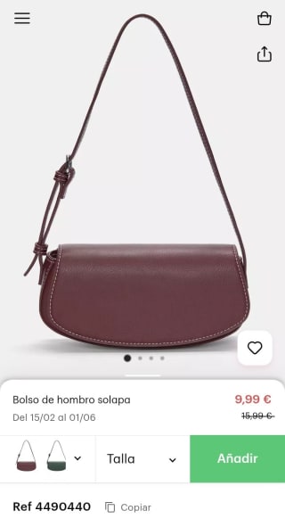 Bolso de hombro solapa por 9,99€.