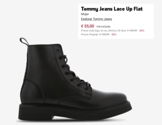 2 Pares de Tommy Jeans Lace Up Flat por 82.99€