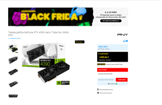 Pre Black Friday GeForce RTX 4090 Verto Triple Fan 24GB por 1,409,66€
