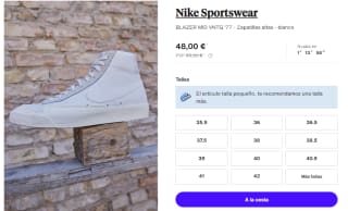 Botines Casual para Mujer Nike BLAZER MID VNTG '77 por 48€