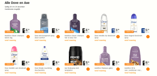 Alle Dove en Axe 3 voor €9 bij de AH
