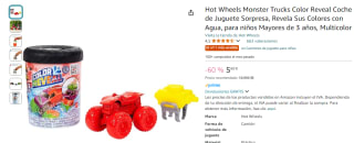 Hot Wheels Monster Trucks Color Reveal Coche de Juguete Sorpresa por 5,60€