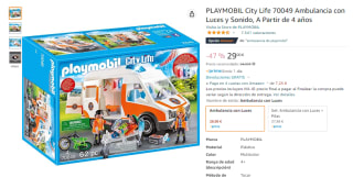 Playmobil City Life 70049 Ambulancia por 29€ amazon