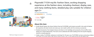 Playmobil Modewinkel (71534) voor €15,73 bij Amazon