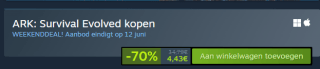 ARK: Survival Evolved voor €4,43 via Steam