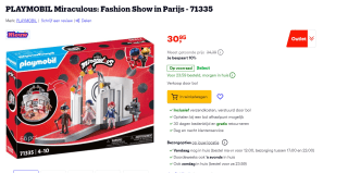 Playmobil Miraculous: Fashion Show in Parijs voor €30,95 bij Bol.com