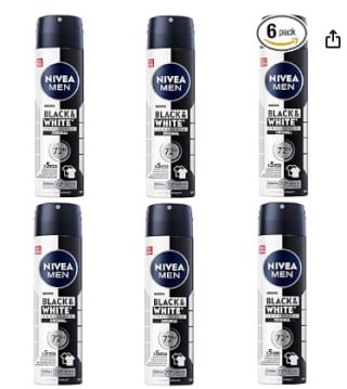 Desodorante spray NIVEA MEN Black & White Invisible Original por 11,11€