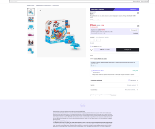 Pecera con dos peces y tortuga incluye arena magica de ROBO ALIVE por 23,49€