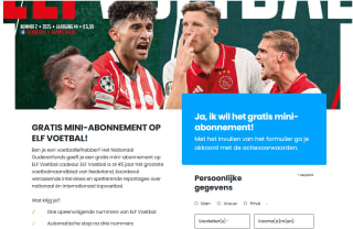 Gratis mini-abonnement ELF Voetbal via het Nationaal Ouderenfonds