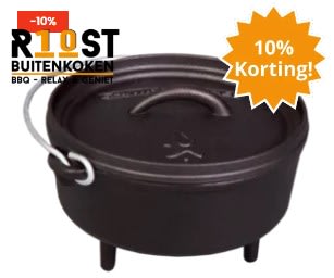 10% korting op Dutch Ovens bij Roost Buitenkoken