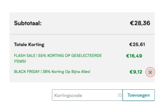 75% korting + 55% EXTRA op kleding + 38% korting met de code