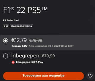 F1® 22 PS5™ voor €12,79 in de Playstation Store