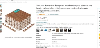 Alfombrillas de espuma entrelazadas para ejercicio por 21€