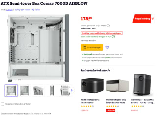 ATX Semi-tower Box Corsair 7000D AIRFLOW pc case voor €178,49 bij Bol