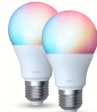 FlinQ – Smart Indoor Light – E27- 2-pack voor €13,95 bij Ibood