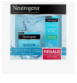 Neutrogena Hydro Boost gel de agua 50 ml. + - Neutrogena Hydro Boost contorno de ojos 15 ml por 17.15€ (Cuenta Nueva 8.57€)