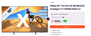 Philips The Xtra 55PML9009/12 - 55 inch - 4K MiniLED voor €649 bij Ibood