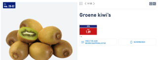 1kg kiwi’s voor €1,89 bij de Aldi