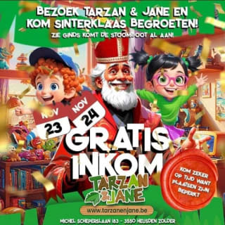 Gratis inkom bij Tarzan & Jane binnenspeeltuin met bezoek van Sinterklaas