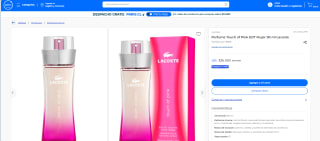 Perfume Lacoste Touch of Pink EDT de 90 ml para mujer por $36.990