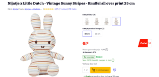 Nijntje By Little Dutch Knuffel 25cm voor €6,75 bij Bol