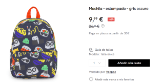 Mochila con estampado Tuc Tuc por 9.99€
