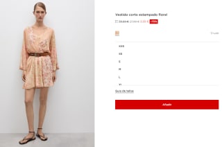 Vestido corto estampado floral para Mujer por 9.99€