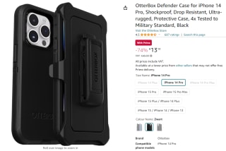 Otterbox Defender Kunststof Back Cover Zwart Apple iPhone 14 Pro voor €13,10 bij Amazon