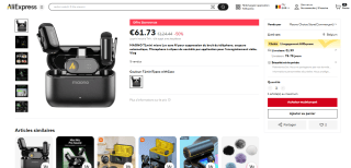MAONO T1mini micro Lav sans fil à 61,73€