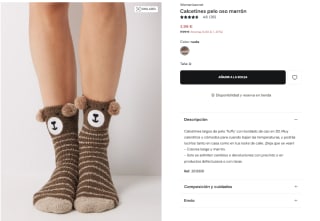 Calcetines pelo Jirafa y Oso por 2,99€