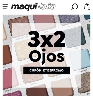 3×2 en la sección de Ojos en Maquillalia.
