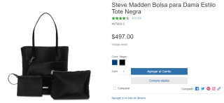 Steve Madden Cartera Estilo Tote Negra por $497 en Costco