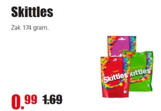 Skittles voor €0,99 bij Dirk